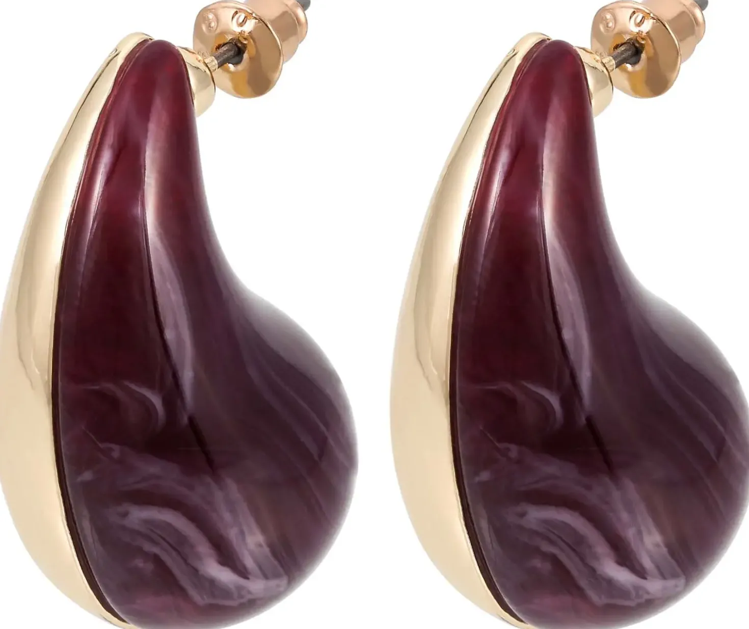Orecchini a perno - Burgundy Dream