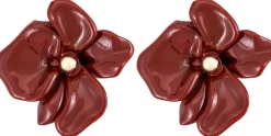 Orecchini a perno - Burgundy Blossom