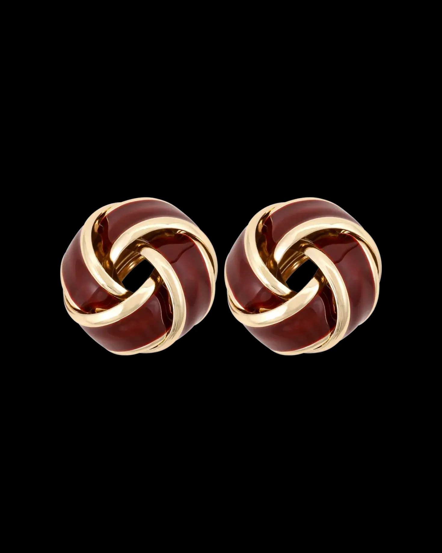 Orecchini a perno - Burgundy Knot