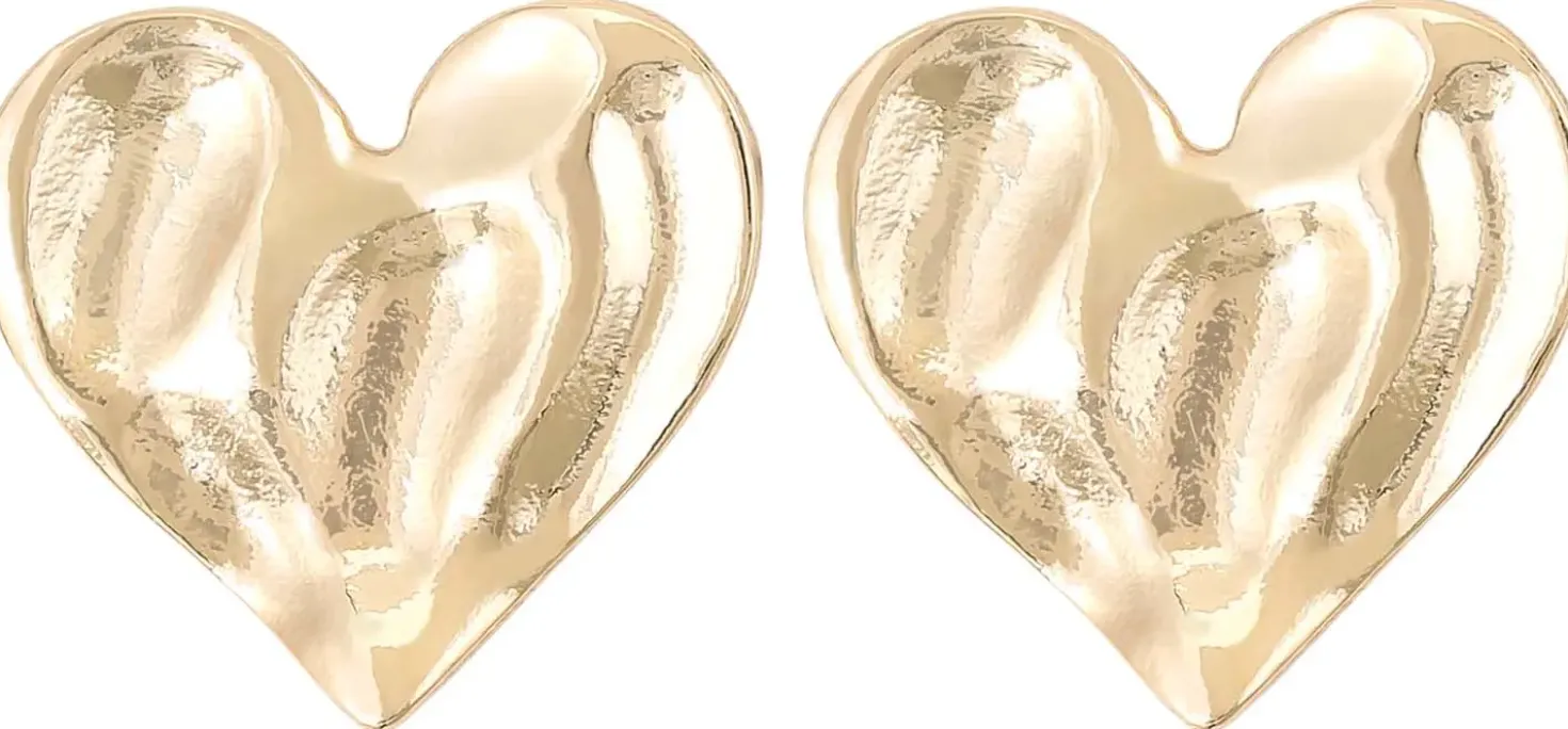 Orecchini a perno - Champagne Hearts