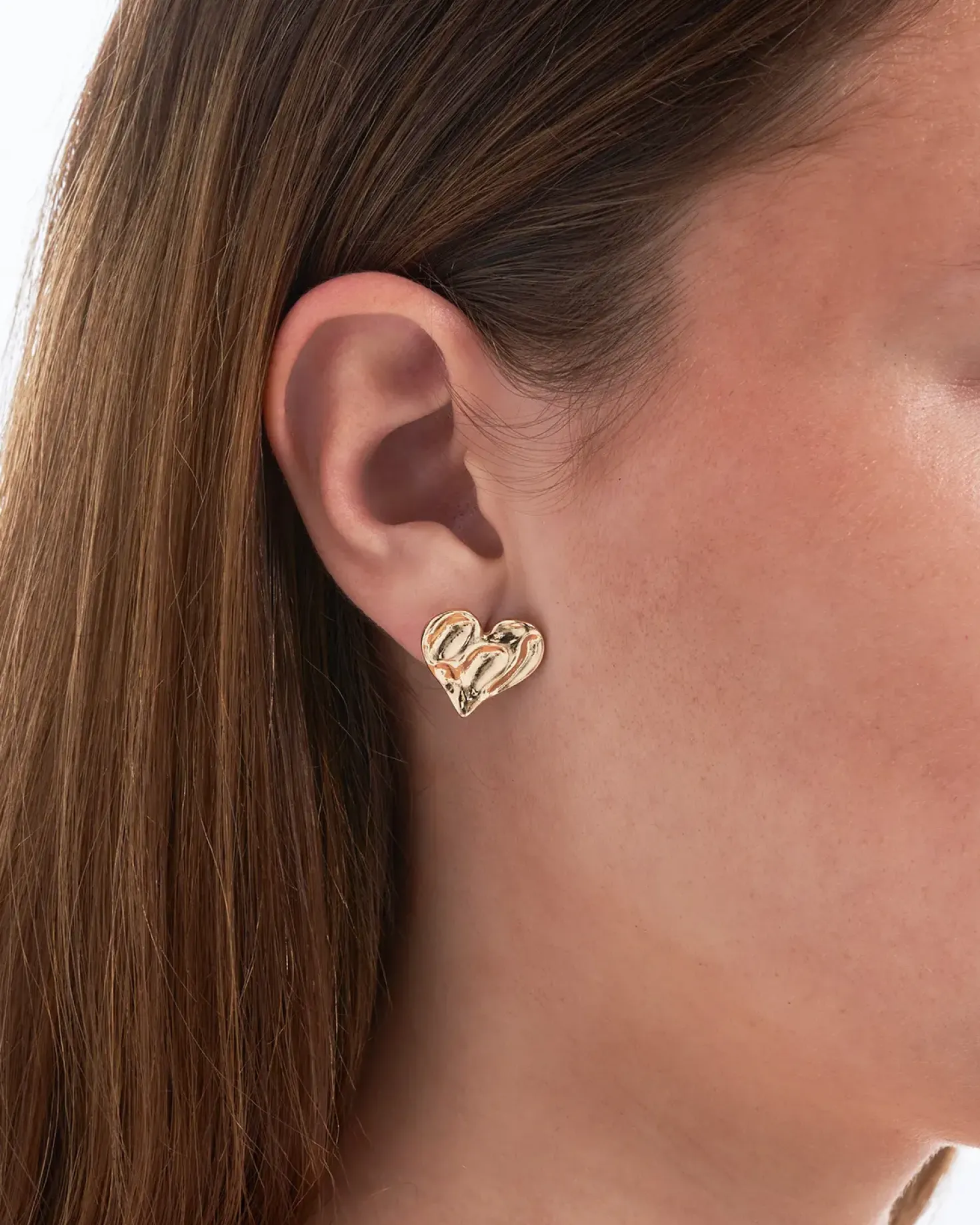Orecchini a perno - Champagne Hearts