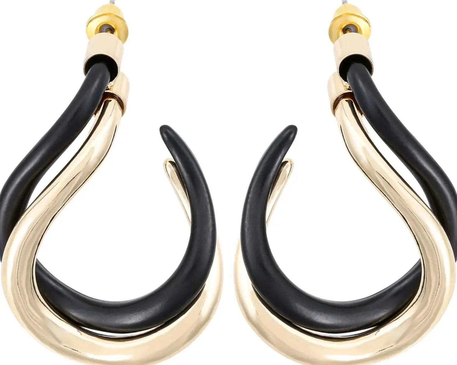 Orecchini a perno - Chunky Black