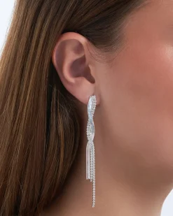 Orecchini a perno - Curled Silver