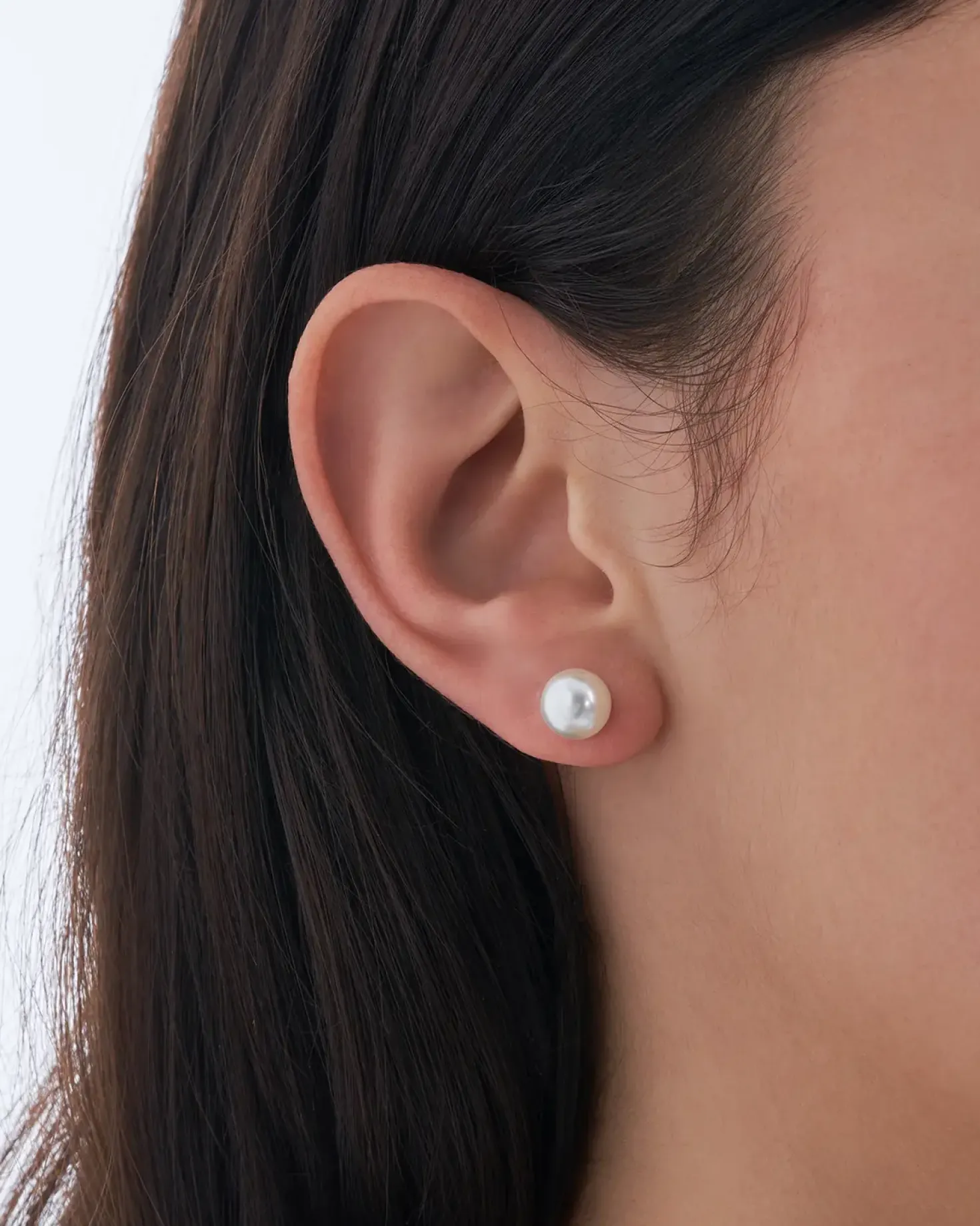 Orecchini a perno - Fancy White