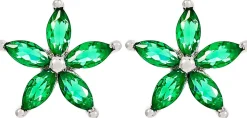 Orecchini a perno - Floral Emerald