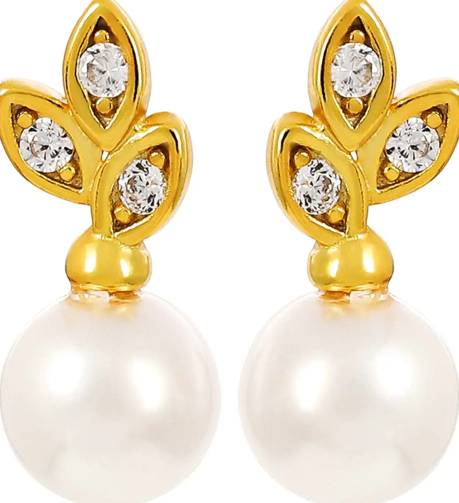Orecchini a perno - Floral Pearls