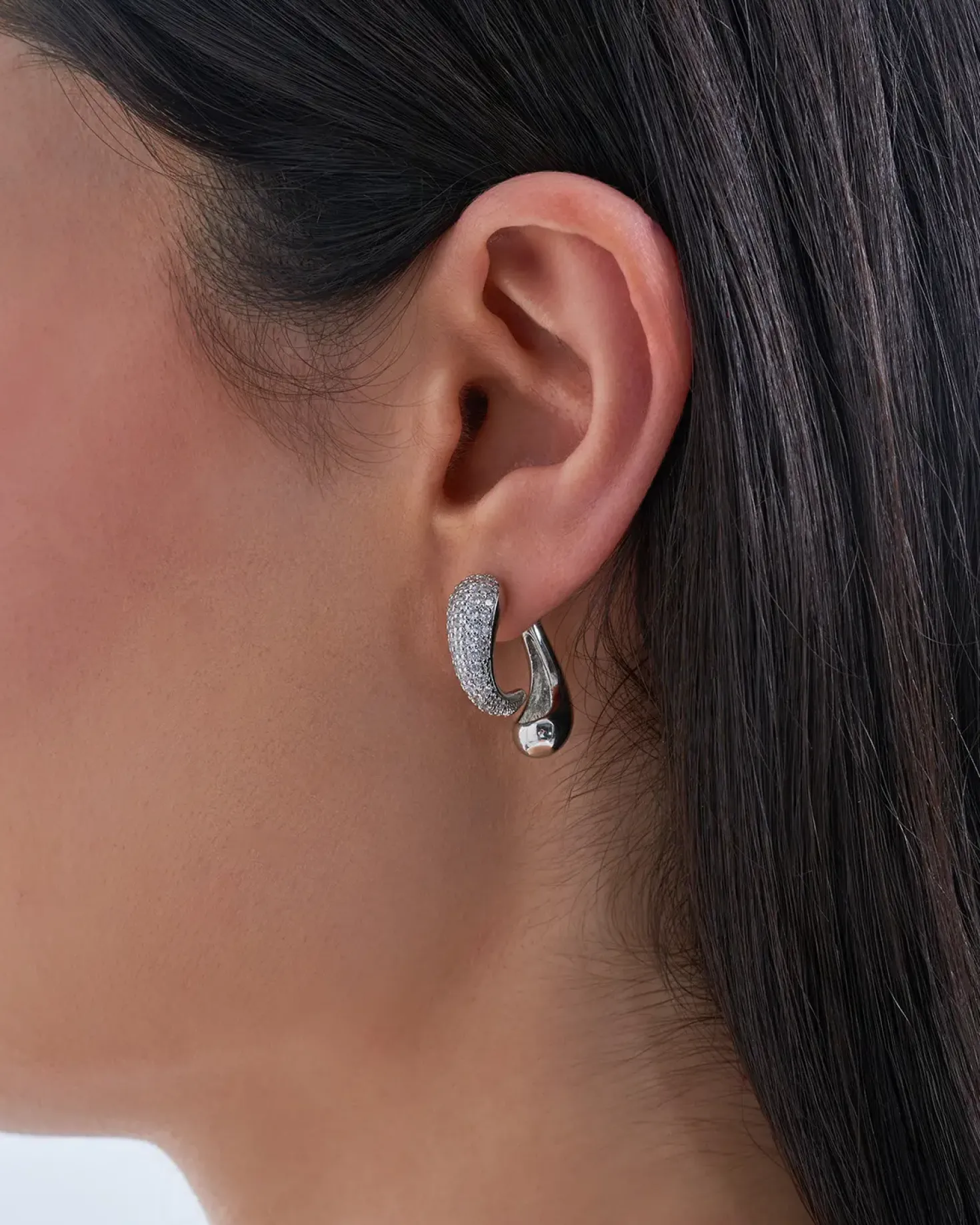 Orecchini a perno - Front Sparkle