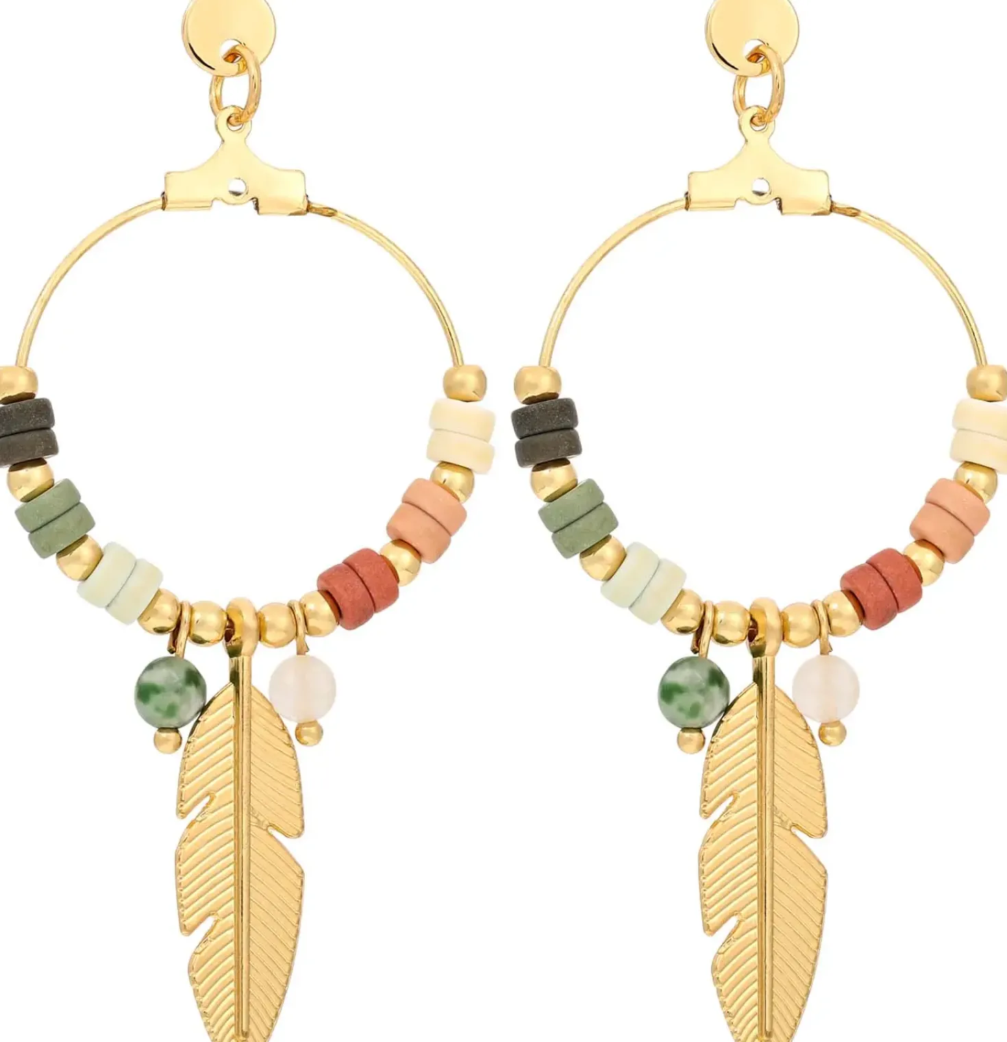 Orecchini a perno - Gem Feather