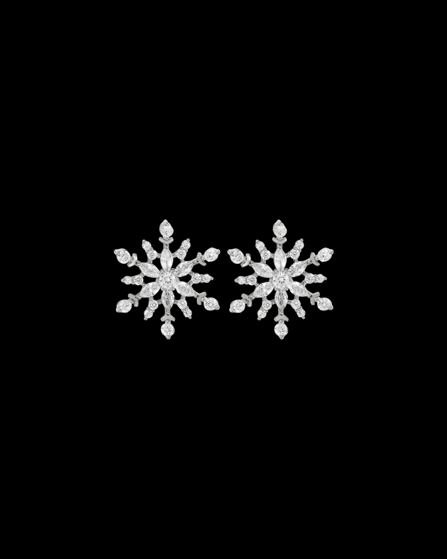 Orecchini a perno - Gleaming Snowflake