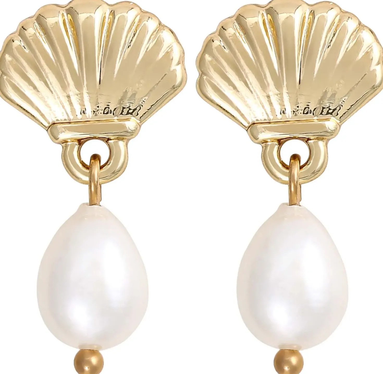 Orecchini a perno - Glossy Shell