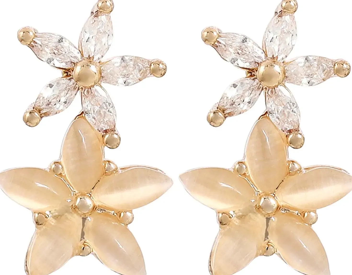 Orecchini a perno - Gold Blossom