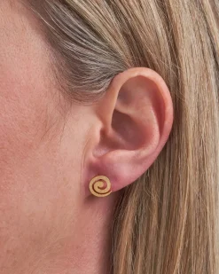Orecchini a perno - Gold Spiral