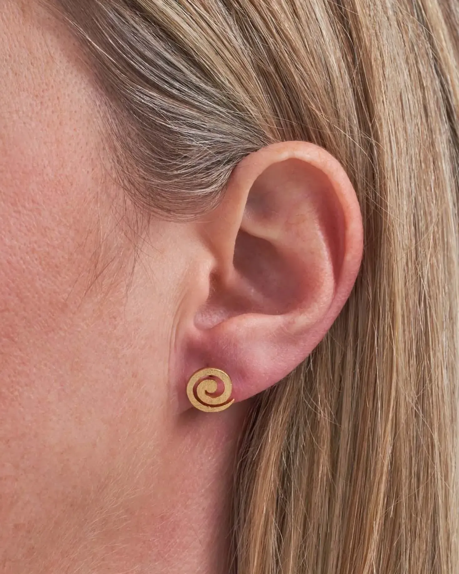 Orecchini a perno - Gold Spiral