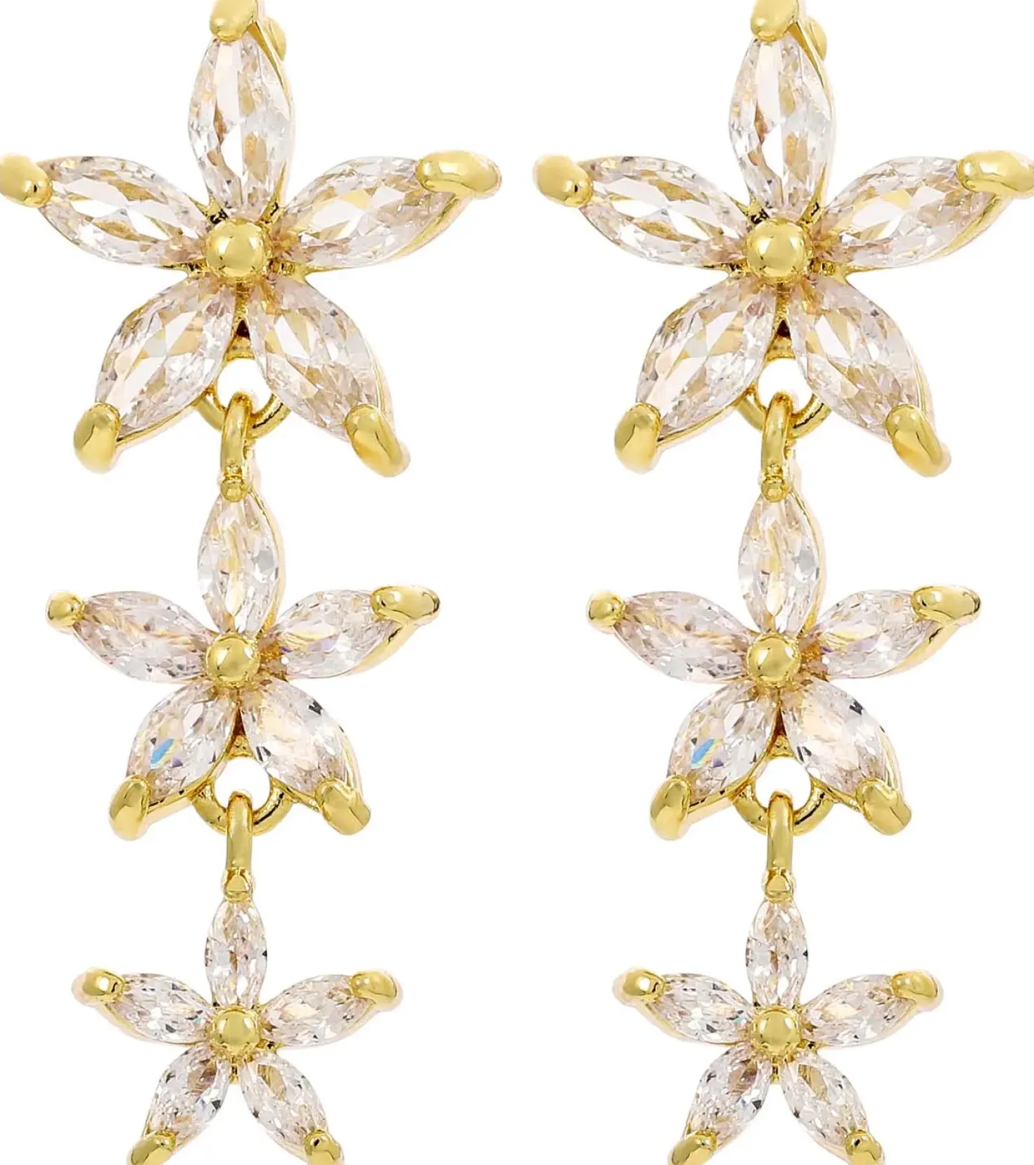 Orecchini a perno - Golden Blossom