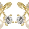 Orecchini a perno - Golden Cherry