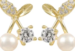 Orecchini a perno - Golden Cherry