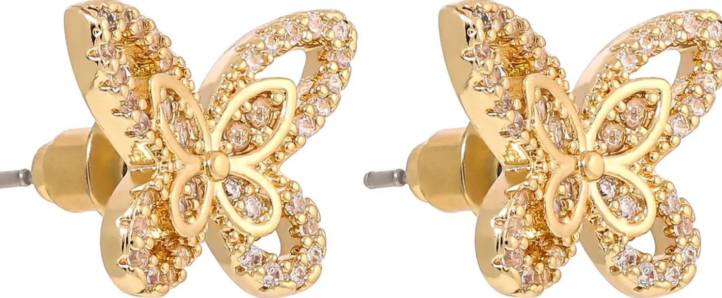 Orecchini a perno - Golden Flutter