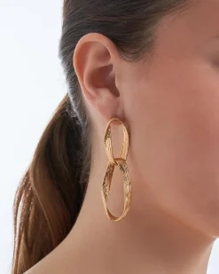 Orecchini a perno - Golden Twist
