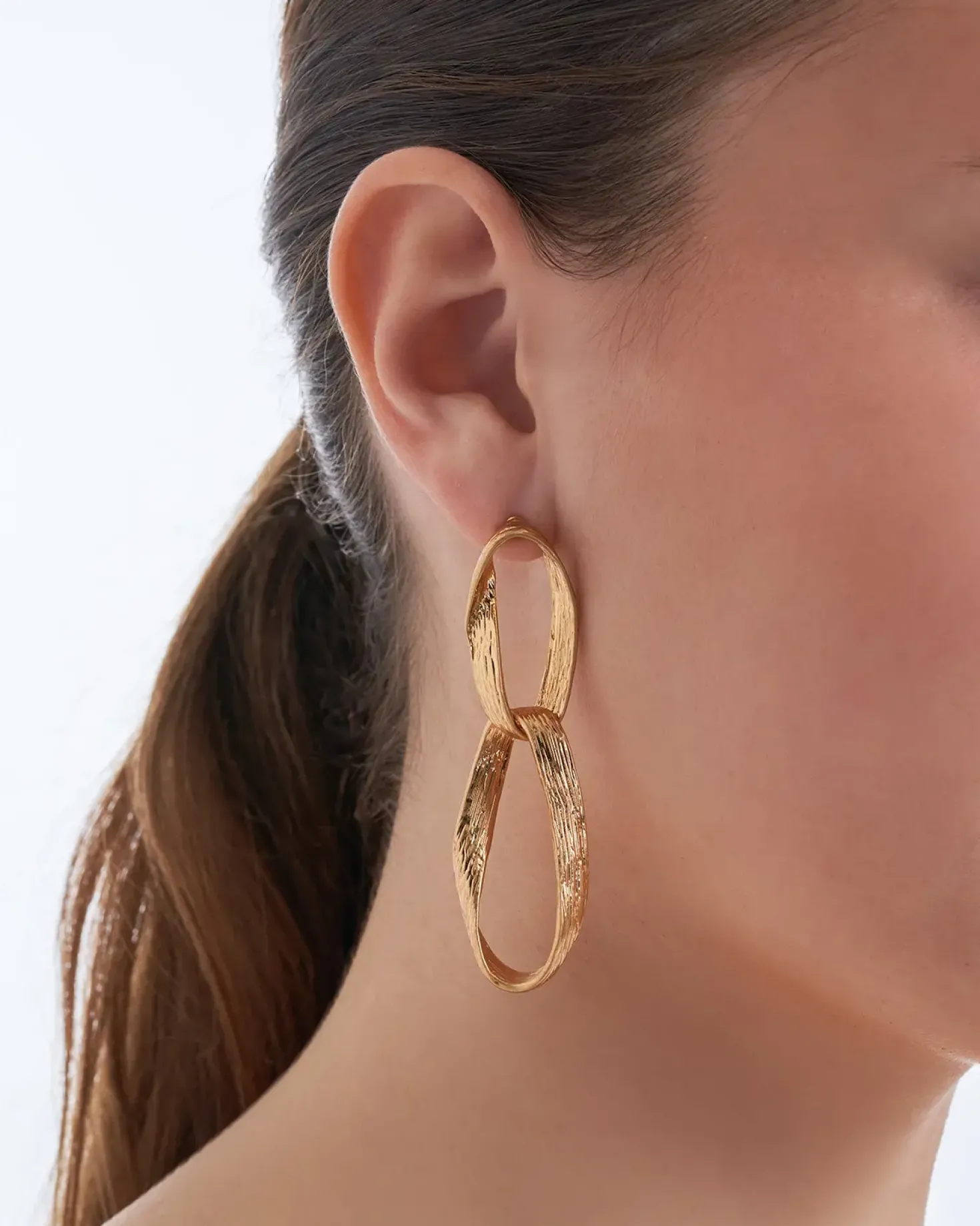 Orecchini a perno - Golden Twist