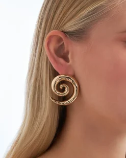 Orecchini a perno - Golden Spirals
