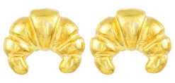 Orecchini a perno - Golden Croissant