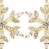 Orecchini a perno - Golden Snowflake