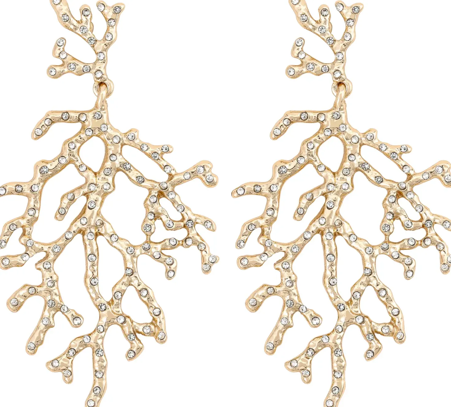 Orecchini a perno - Golden Coral