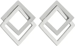Orecchini a perno - Graphic Silver