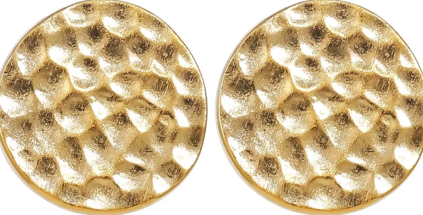 Orecchini a perno - Hammered Gold