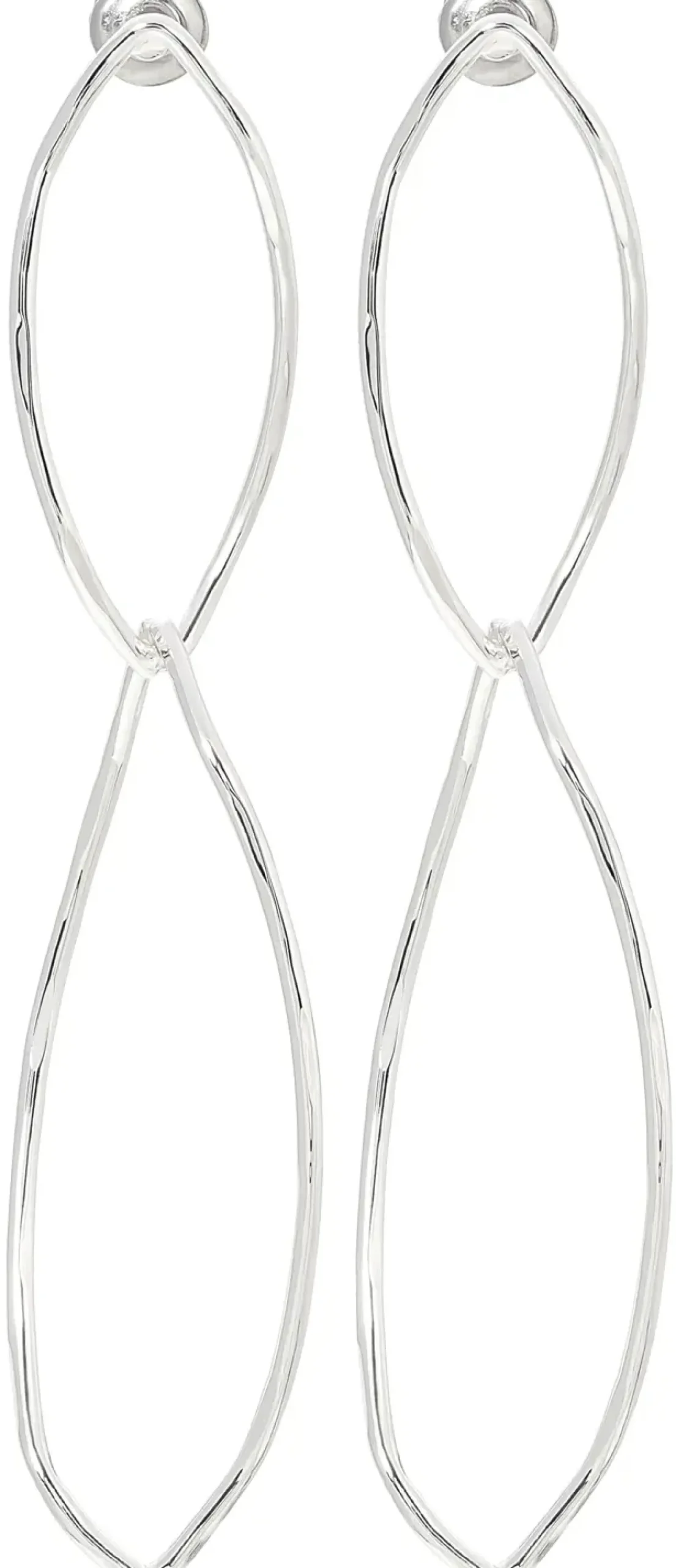 Orecchini a perno - Hammered Ovals