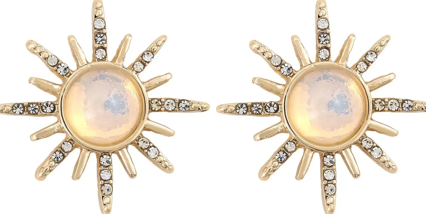 Orecchini a perno - Opal Sun