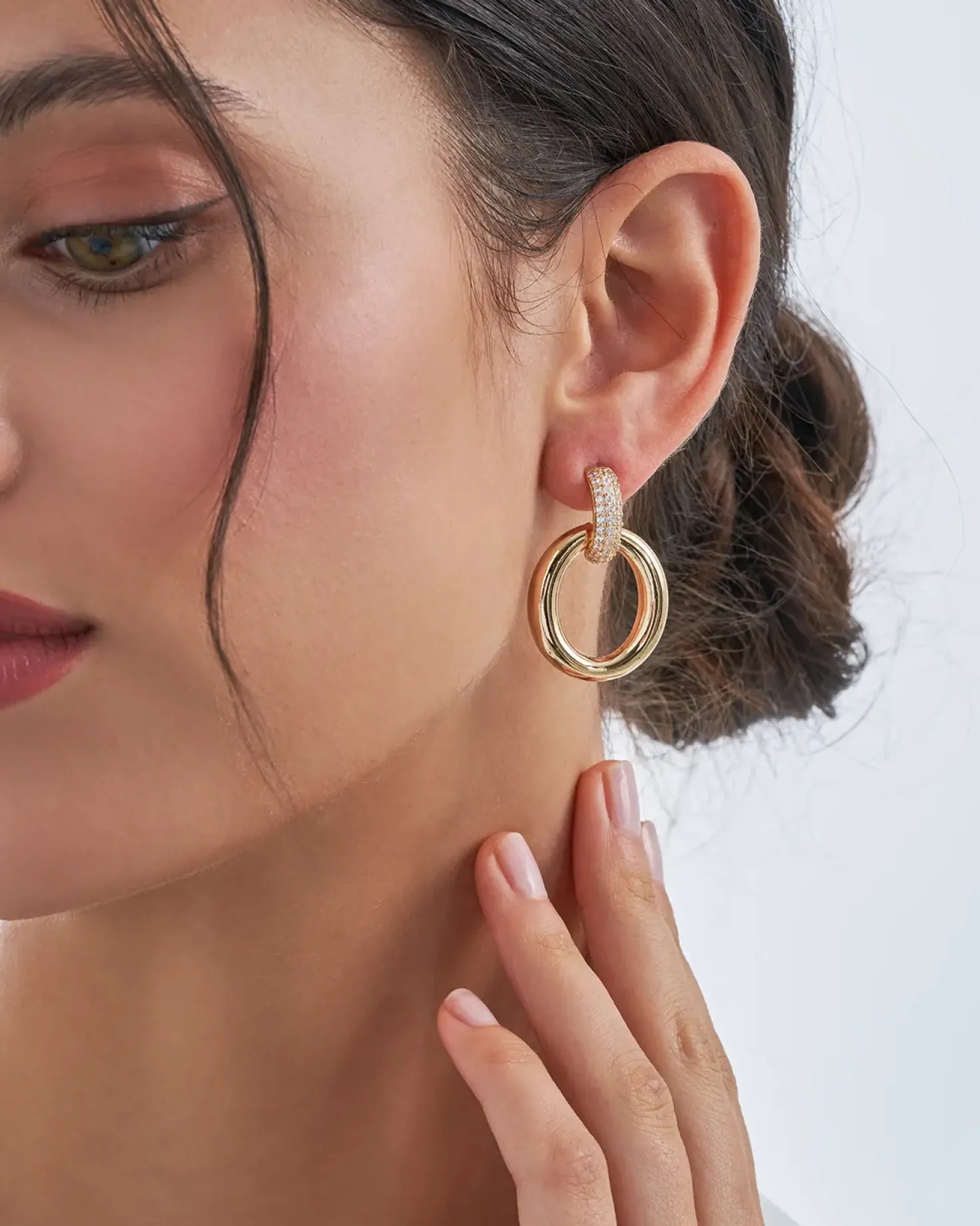 Orecchini a perno - Oval Glow