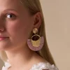 Orecchini a perno - Pink Fan