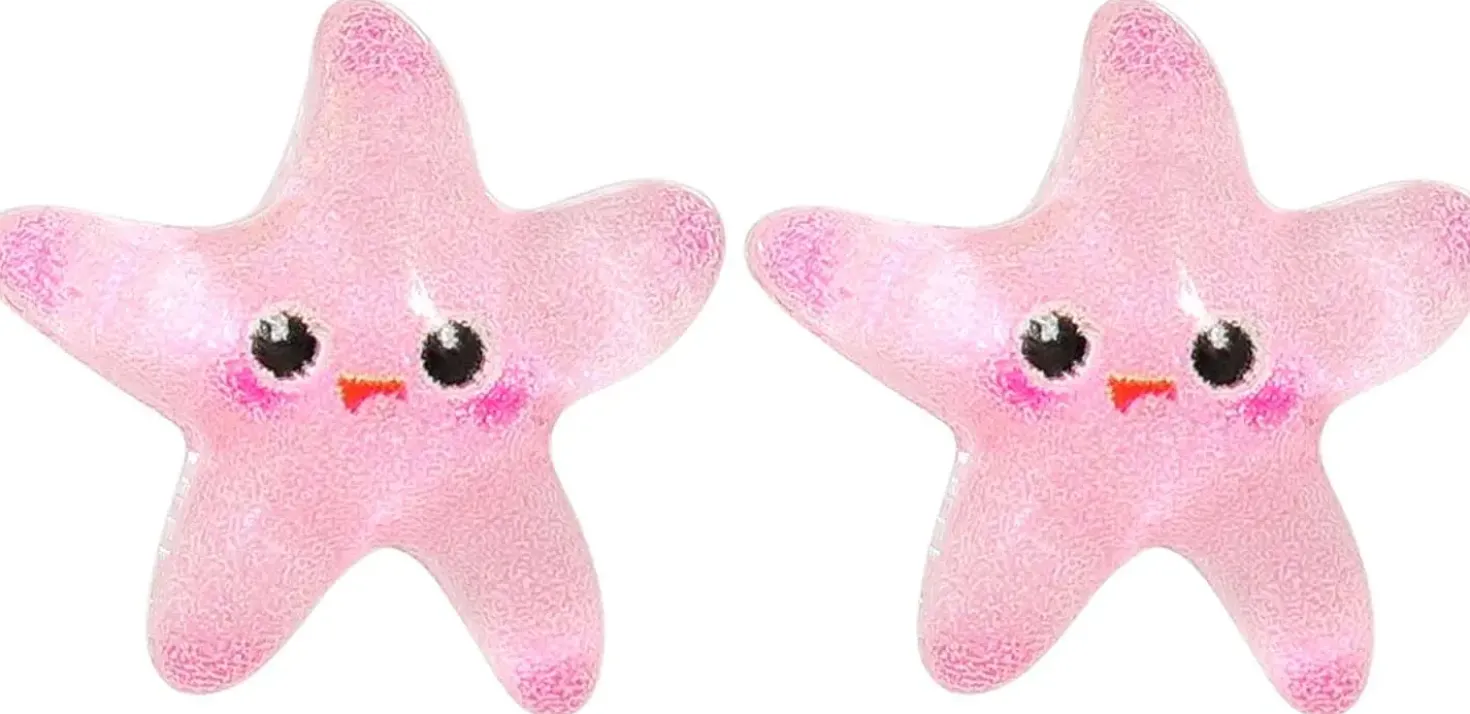 Orecchini a perno - Pink Starfish