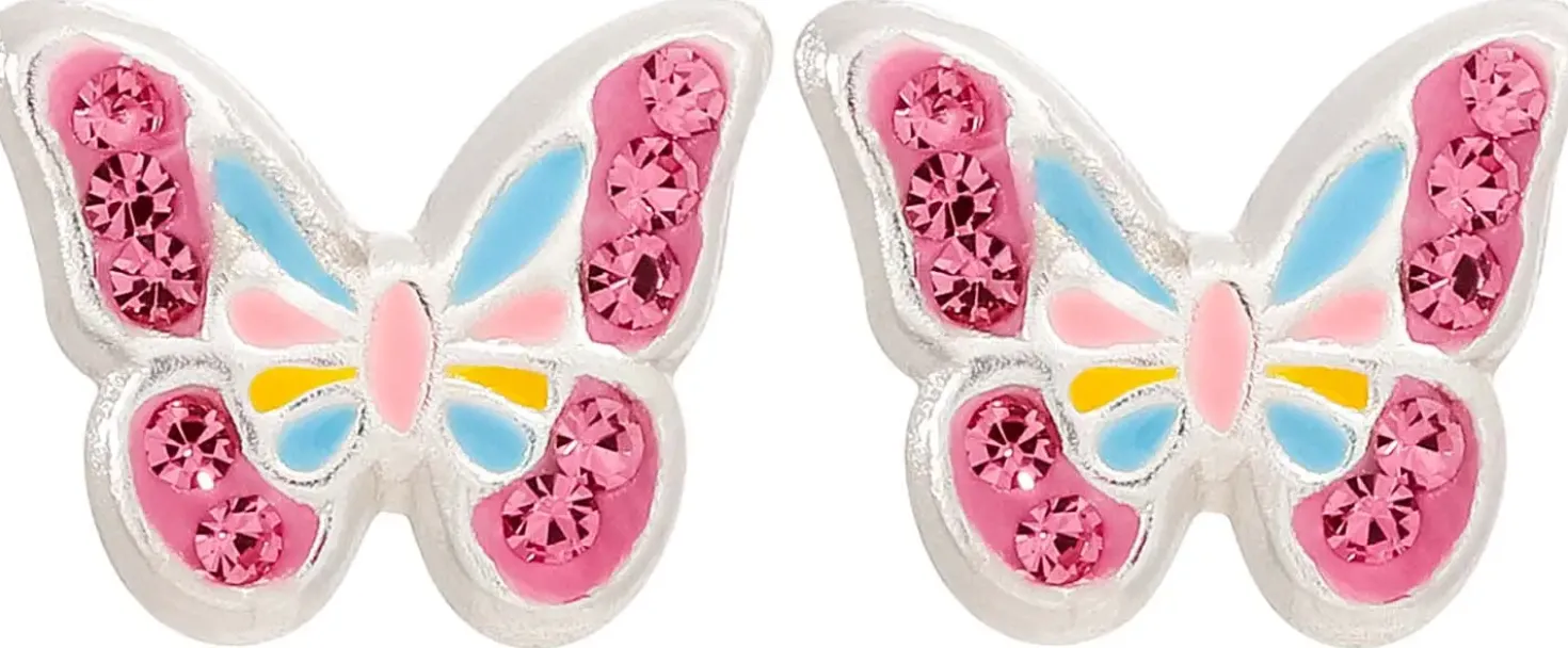 Orecchini a perno - Pink Wings