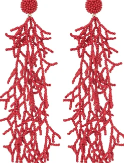 Orecchini a perno - Red Corals