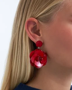 Orecchini a perno - Red Flowers