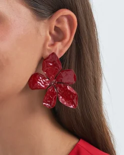 Orecchini a perno - Red Hawaii
