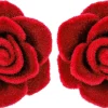 Orecchini a perno - Red Rose