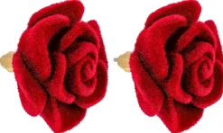 Orecchini a perno - Red Rose