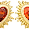 Orecchini a perno - Red Zirconia