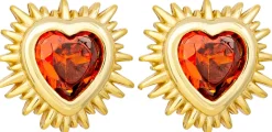Orecchini a perno - Red Zirconia