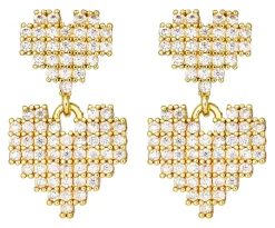 Orecchini a perno - Retro Hearts
