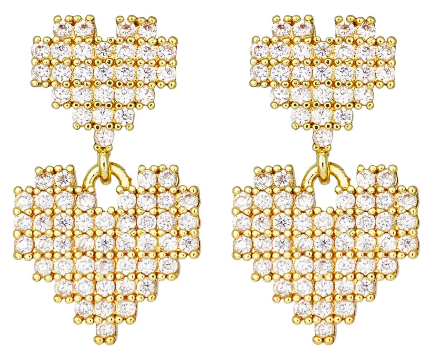 Orecchini a perno - Retro Hearts