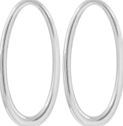 Orecchini a perno - Rhodium Ovals