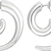 Orecchini a perno - Rhodium Swirl