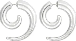 Orecchini a perno - Rhodium Swirl