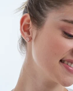 Orecchini a perno - Rose Cateye