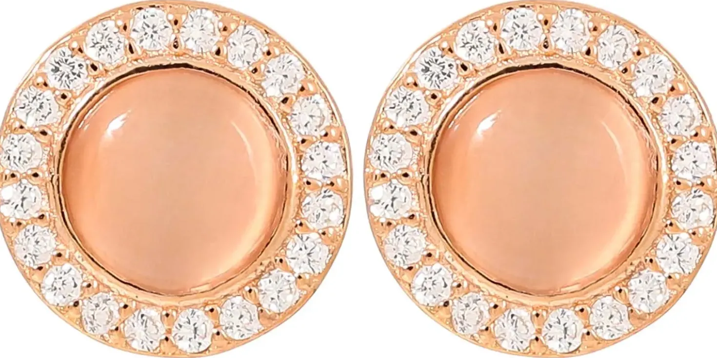 Orecchini a perno - Rose Cateye