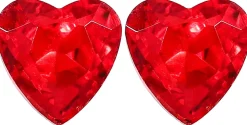 Orecchini a perno - Ruby Hearts